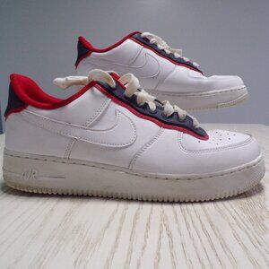Nike Air Force 1 '07 Low LV8 Double Layer - Obsidian Red White Blue - Size 9 USA